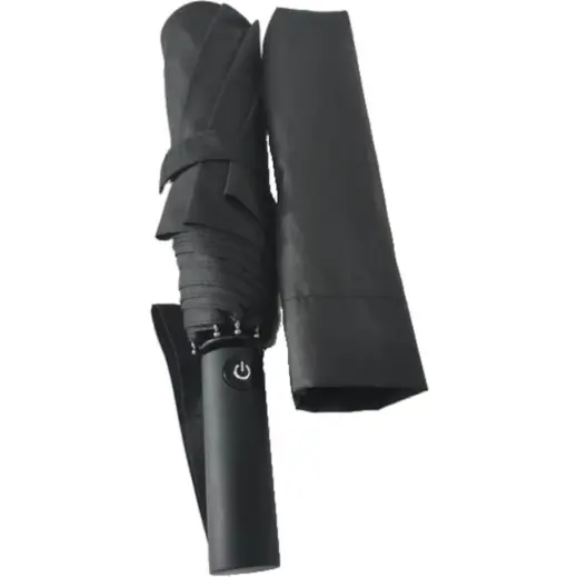 Urbino Santhome RPET Auto-Open 23 Umbrella Black Closed